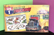 Front view of vintage Tyco US1 Electric Trucking Highway Motorcity Set in original sealed packaging